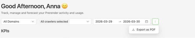 export dashboard to PDF option
