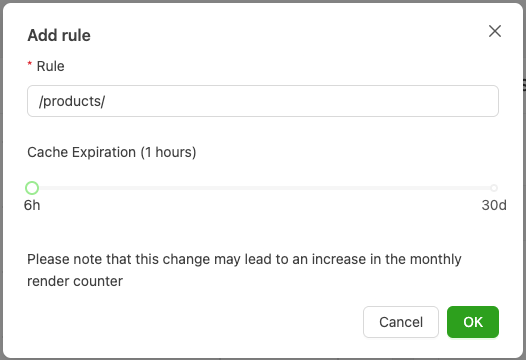 Add Rule button in Scheduler Settings for creating pattern-based rules